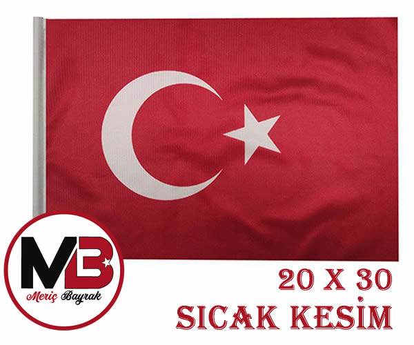 20 X 30 - Türk Bayrağı - Raşel Kumaş